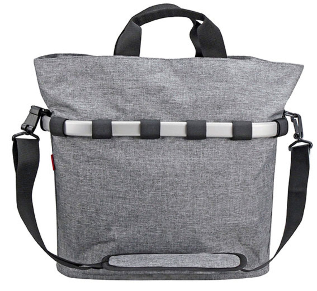 Enkele Fietstas KLICKfix Bikebasket Oval M-Reisenthel Schiene Twist Silver 17 Liter Enkele Fietstas KLICKfix Bikebasket Oval M-Reisenthel Schiene Twist Silver 17 Liter